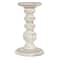 8 Pack: 8" Whitewashed Wood Carved Pillar Candle Holder by Ashland®